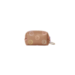 Small brown, colorful smiley faces all around tag a long key ring