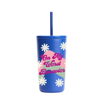 Not here to behave—and definitely not sorry about it. The On My Worst Behavior Cold Cup is your unapologetic partner-in-crime, ready to fuel your sass, sarcasm, and side-eyes with every sip. Wrapped in bold retro graphics, daisy accents, and defiant energy, this electric blue tumbler is made for those who turn heads and stir the pot. Cold drinks? Yes. Good decisions? TBD. Go ahead—hydrate rebelliously.