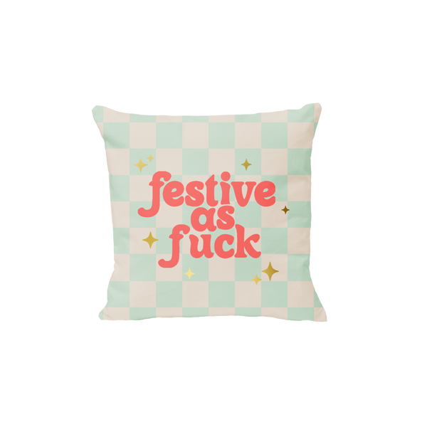 Festive as fuck pillow small