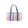 Darling Duffel with blue and purple stripes