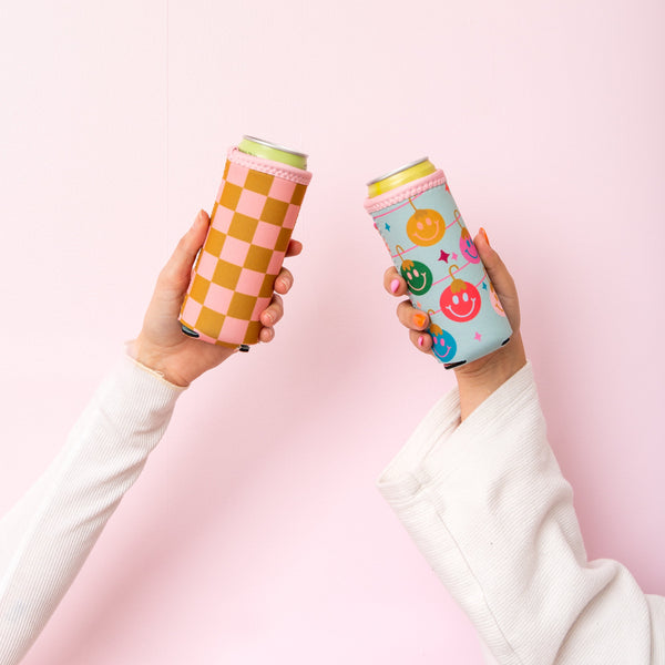 Holiday Reversible Slim Can Coolers - Talking Out Of Turn