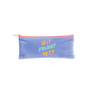 Canvas Pencil Pouch in purple with colorful saying 