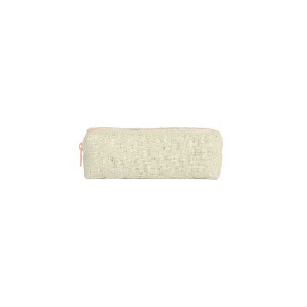 Jitterbug is a cute pencil pouch in natural straw.
