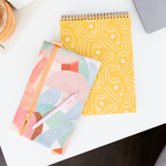 Large Zip Front Pouch with the Moonscape pattern