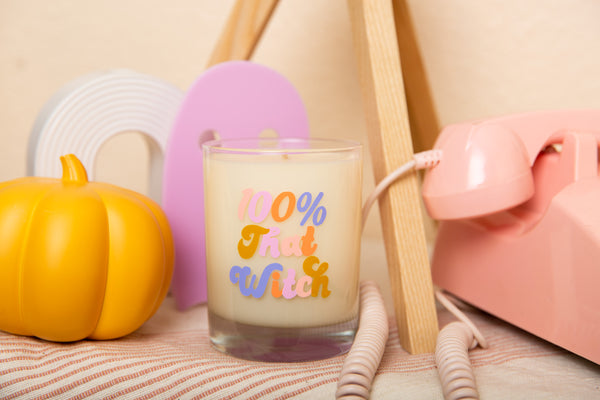 100% that witch rocks glass candle