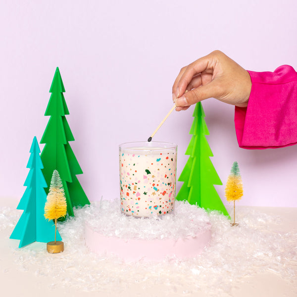 Holiday Candle Rocks Glass - Toot Art - Talking Out Of Turn
