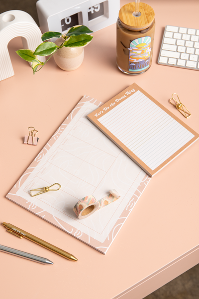 1 desk calendar and small tearaway notepad with TOOT pens
