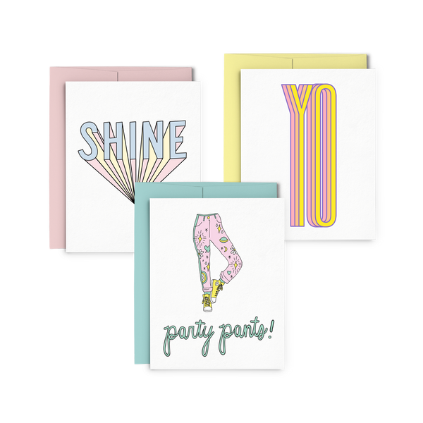 Party Pants Set is a cute stationery set with party pants, shine, and yo! 