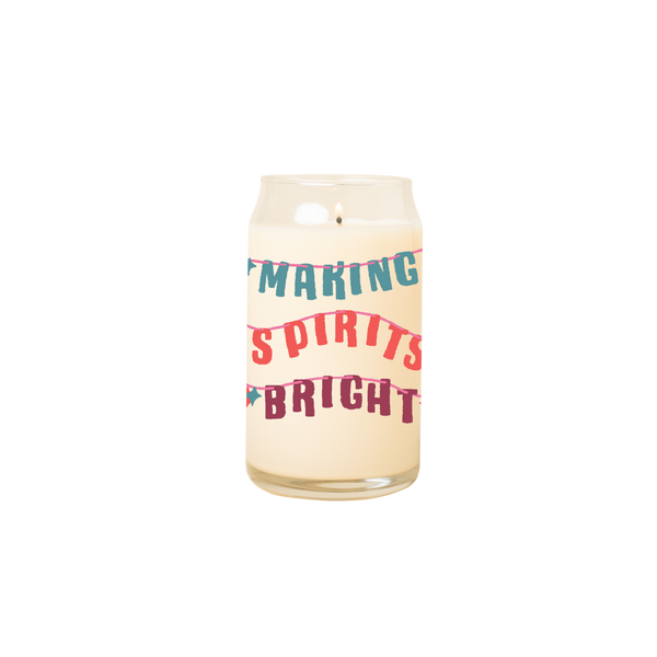 Holiday Candle Can Glass - Toot Art - Talking Out Of Turn
