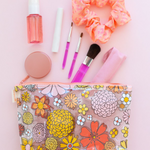 Clear flower power tweedle dee with misc items wild things scrunchy