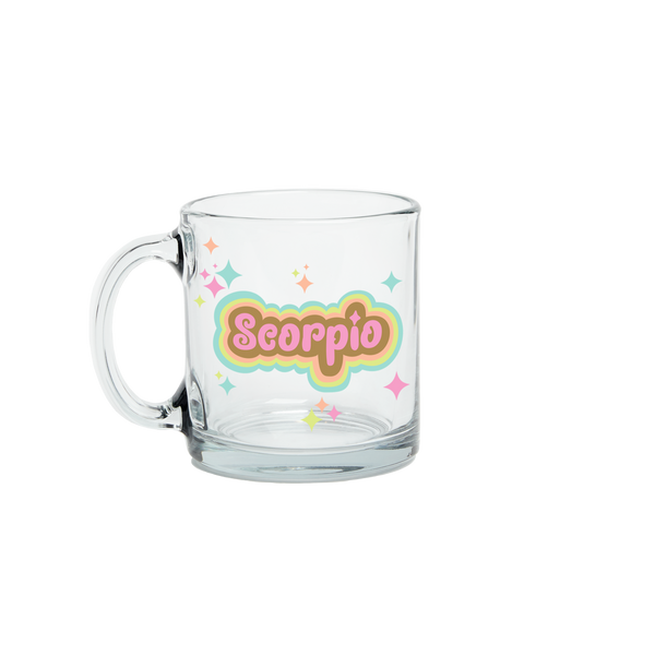Astrology Clear Glass Mug - Scorpio