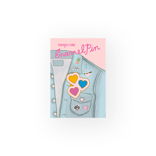 a trio of hearts enamel pin